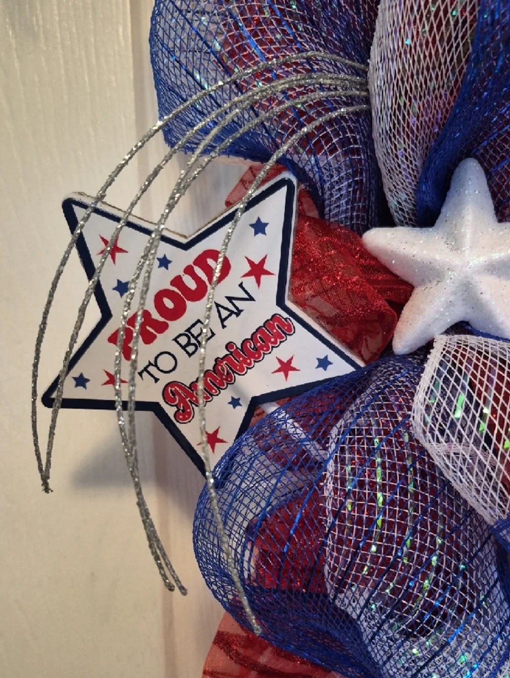 4th Of JULY Swag, Red White & Blue Patriotic swag - Star Accents